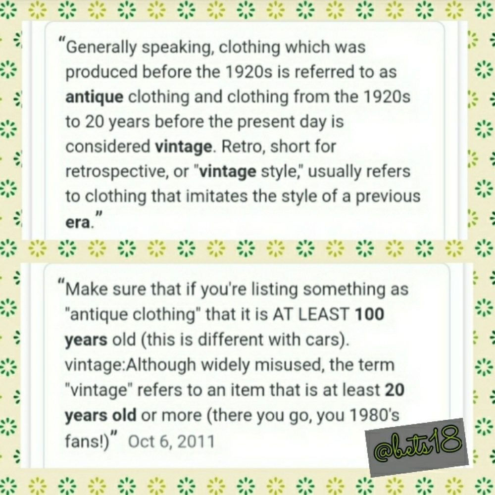 Vintage Clothing